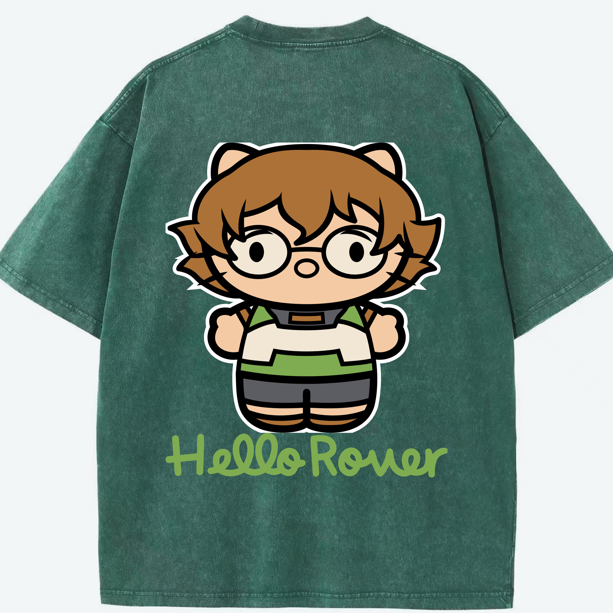 （画像用） Hello Kitty ハローキティ 綿100% ヴィンテージ風 半袖Tシャツ（背面プリント）